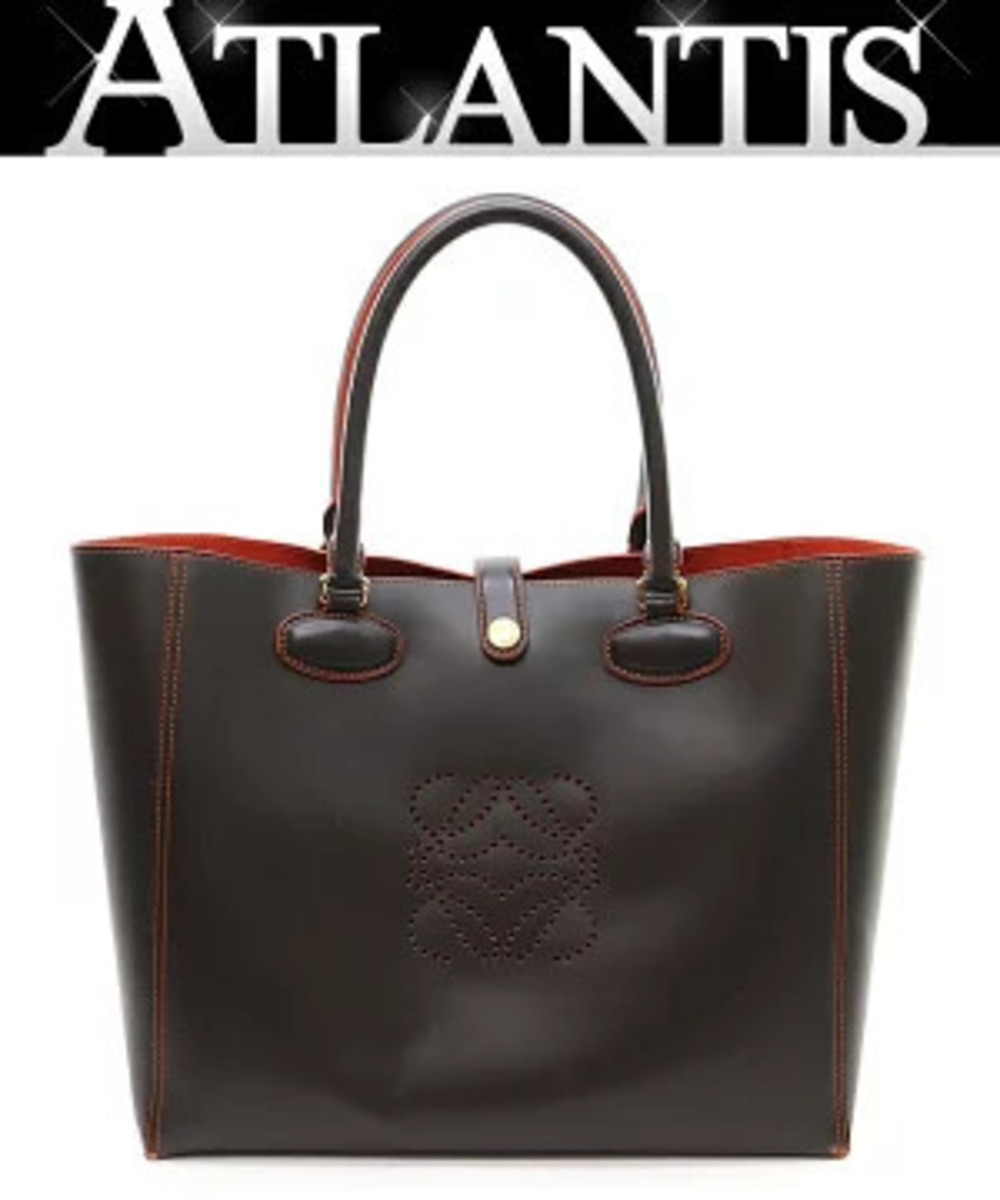 Loewe Leo Tote Bag Anagram Brown